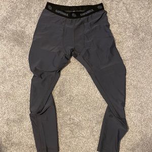 SANABUL Men’s medium medium MMA/BJJ Jiu Jitsu Comoression Spats/tights Grey